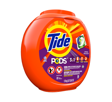 Pods Liquid Laundry Detergent Pacs, Meadows and Rain