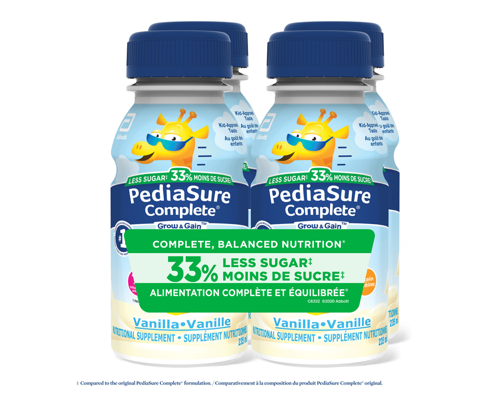 Complete Reduced Sugar Nutritional Supplement, Vanilla, 4 x 235 ml