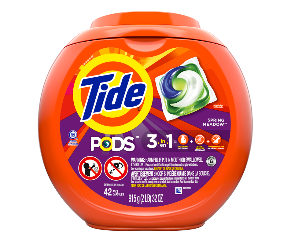 Pods Liquid Laundry Detergent Pacs, Spring Meadow Tide Detergent
