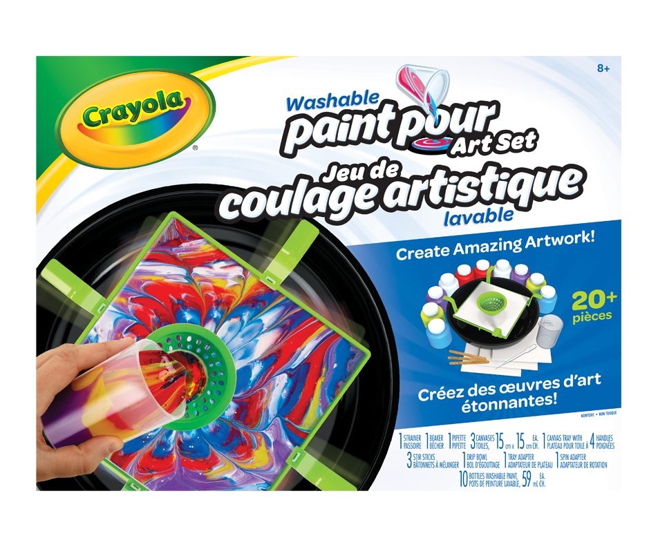 Washable Paint Pour Art Set, 1 unit Crayola Arts and Crafts Jean Coutu