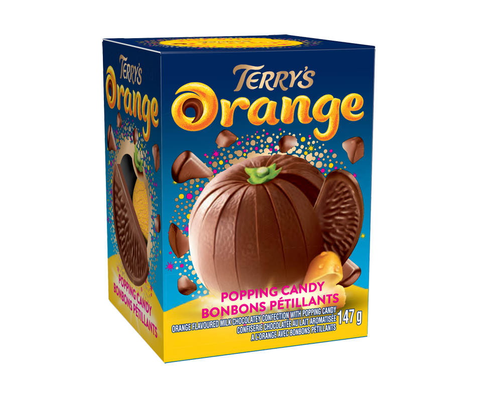 Terry's Chocolate Orange, Popping Candy, 147 g Confiserie Régal Box Jean Coutu