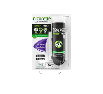 Image of product Nicorette - Nicorette QuickMist SmartTrack Nicotine Mouth Spray 1 mg, 1 unit, Fresh Mint