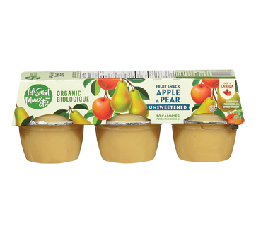Organic Fruit Snack Unsweetened, 6 x 113 g, Apple & Pear