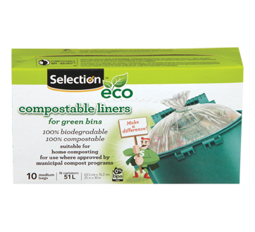 Eco Compostable Bags Medium, 10 units