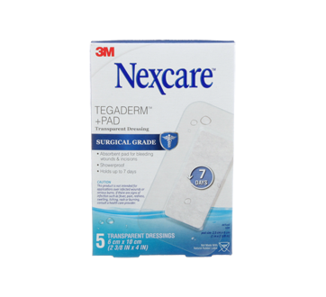 Tegaderm + Pad Transparent Dressing Waterproof 2 3/8 in x 4 in, 5 units