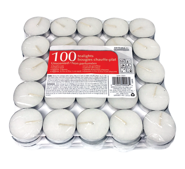 Tealights, Unscented, 100 units
