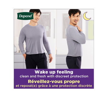 Image 5 of product Depend - Fresh Protection Men Incontinence Underwear Overnight, Small-Medium Grey, 16 units