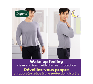 Image 5 of product Depend - Fresh Protection Men Incontinence Underwear Overnight, Large - Grey, 14 units