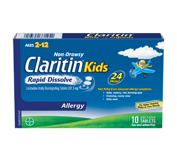Image of product Claritin - Allergy Medicine for Children 24-Hour Non-Drowsy Relief Tablets, 10 units