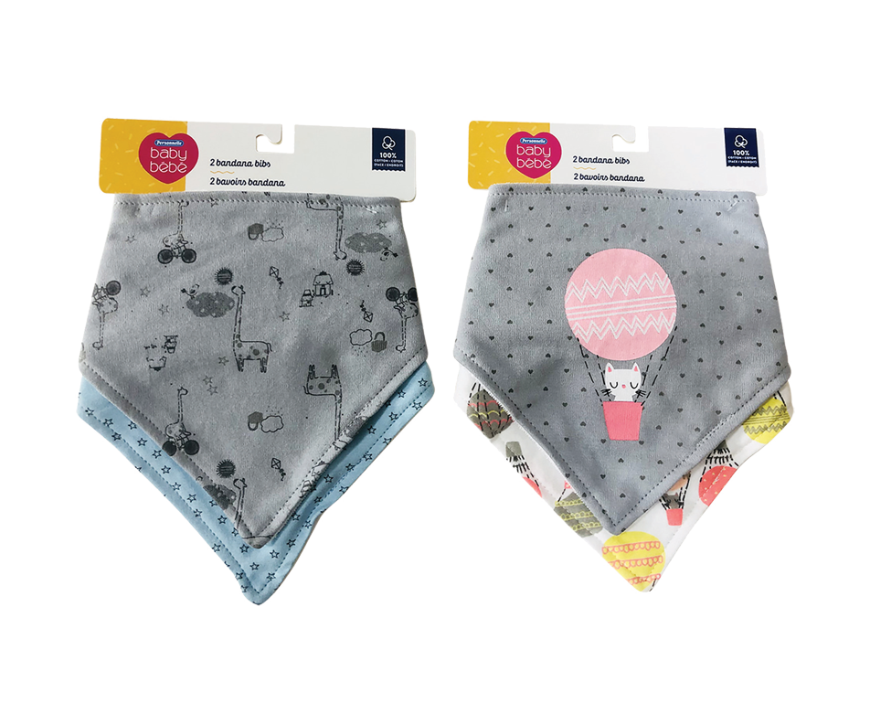 Bandana Bibs, 2 units Personnelle Clothes and accessories Jean Coutu
