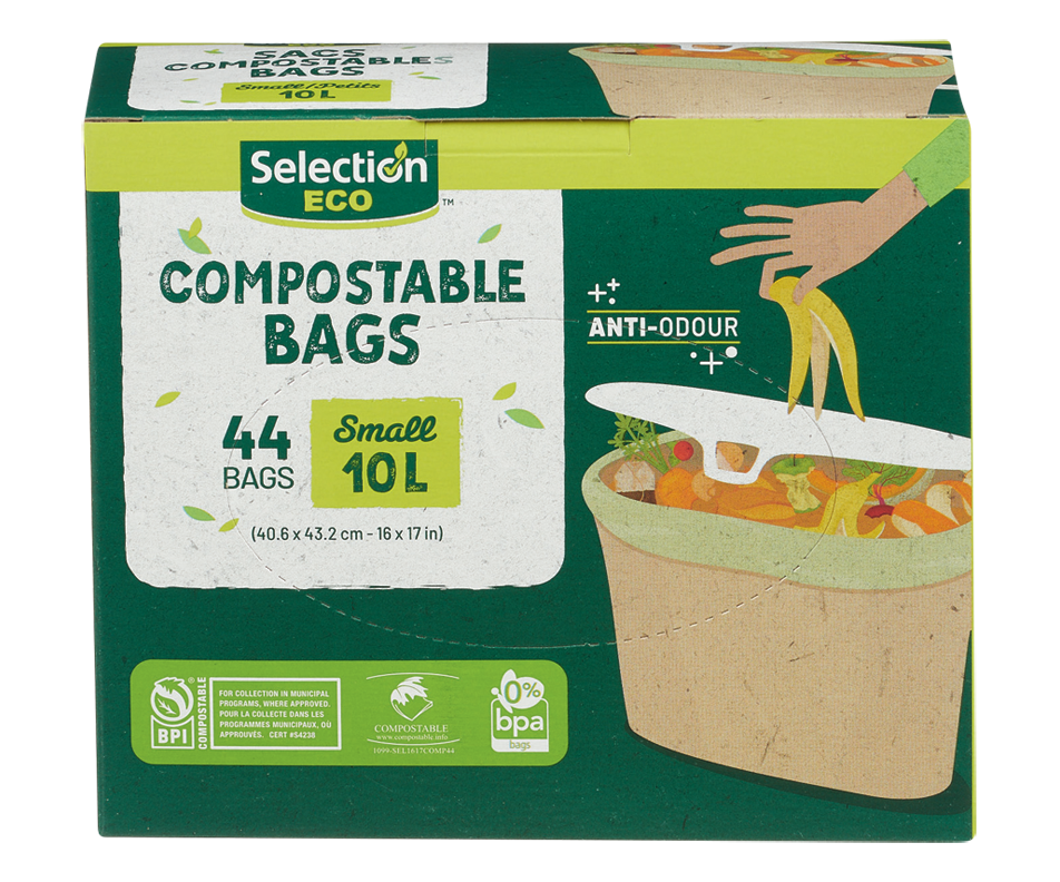 Eco Compostable Bags Small, 44 units Selection Scouring pad Jean Coutu