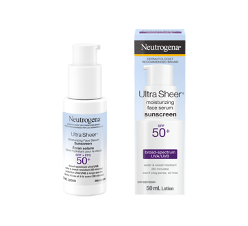 Ultra Sheer Moisturizing Face Serum Sunscreen SPF 50, 50 ml