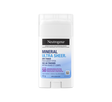 Image of product Neutrogena - Mineral Ultra Sheer Dry-Touch Face & Body Stick SPF 50, 42 g