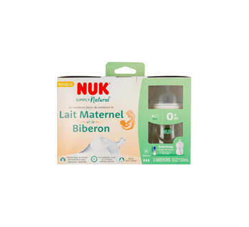 Image 2 of product NUK - Simply Natural Bottle 0+ Months, 3 x 150 ml