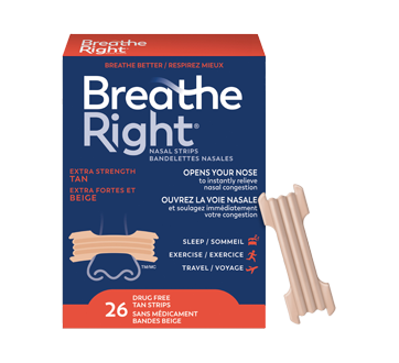 Tan Nasal Strips Extra Strong, 26 units