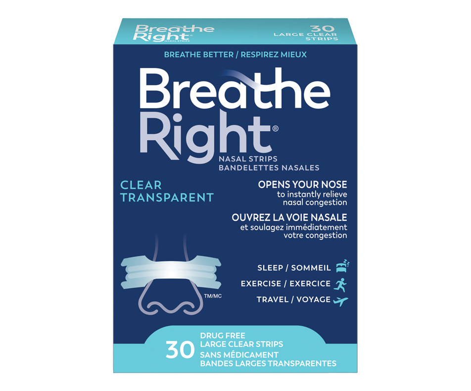 Clear Nasal Strips, Large, 30 units Breathe Right Nasal Strips