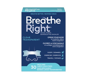 Clear Nasal Strips, 30 units, Large