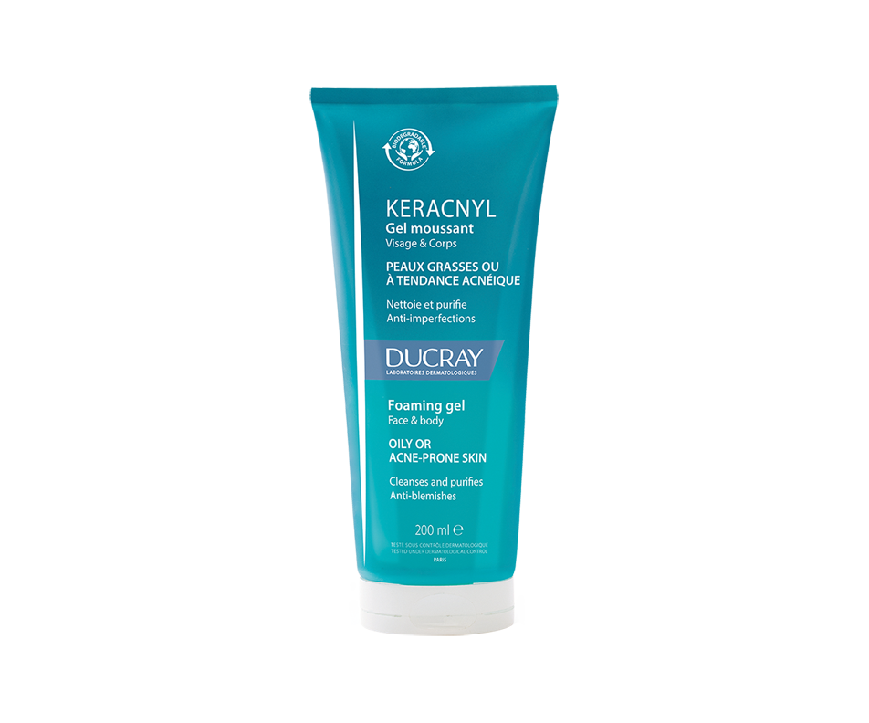 Keracnyl Foaming Gel Face & Body, 200 ml Ducray Cleanser Jean Coutu