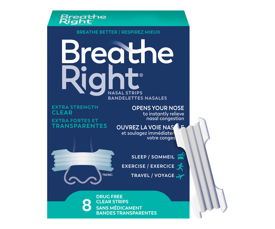 Clear Nasal Strips Extra Strong, 8 units Breathe Right Nasal Strips