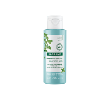 3 In 1 Purifying Powder with Organic Mint & Clay Combination to Oily Skin, 50 ml