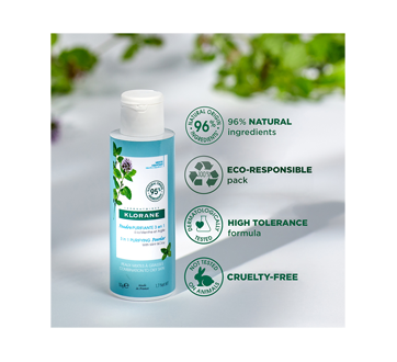 Image 3 of product Klorane - 3 In 1 Purifying Powder with Organic Mint & Clay Combination to Oily Skin, 50 ml