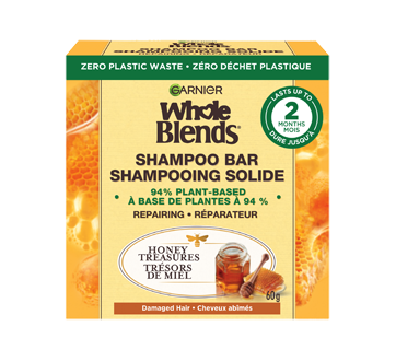 Whole Blends Repairing shampoo bar for Damaged Hair, 60 g, Honey Treasures
