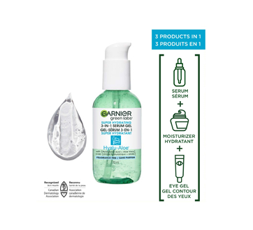 Image 3 of product Garnier - Green Labs Hyalu-Aloe Super Hydrating Serum Gel 3-in-1, 72 ml, Normal to Combo Skin