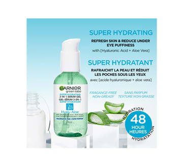 Image 4 of product Garnier - Green Labs Hyalu-Aloe Super Hydrating Serum Gel 3-in-1, 72 ml, Normal to Combo Skin