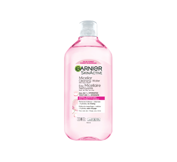 SkinActive Micellar Cleansing Water with Rose Water, 700 ml, Sensitive to Dry Skin