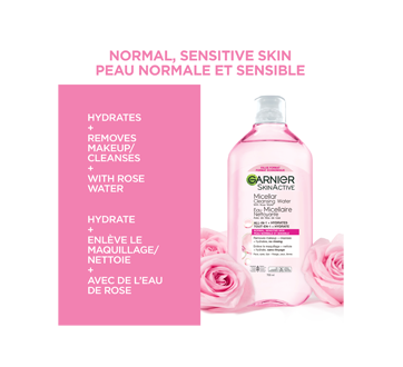 Image 2 of product Garnier - SkinActive Micellar Cleansing Water with Rose Water, 700 ml, Sensitive to Dry Skin