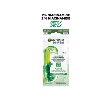 Image 3 of product Garnier - Green Labs Beauty Serum Sheet Mask with Niacinamide + Kale, 14 ml, Oily Skin