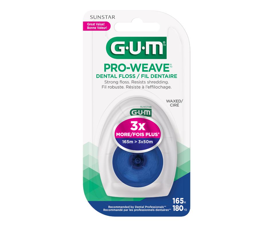 Butlerweave Dental Floss, Waxed, 165 m G·U·M Dental floss Jean Coutu