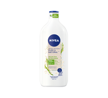 Image of product Nivea - Pure & Natural Oat Body Lotion for Sensitive Skin, 500 ml, Organic Rice