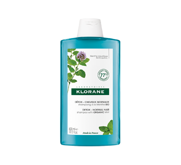 Image of product Klorane - Detox Shampoo with Organic Aquatic Mint Detox All Hair Types , 400 ml