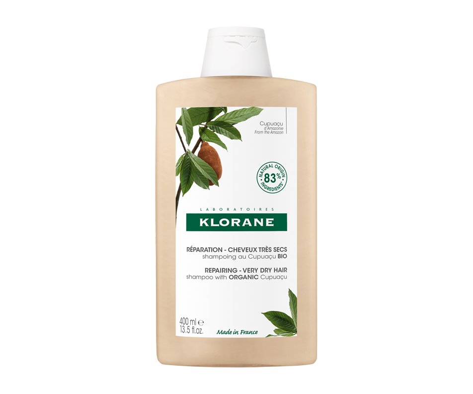 Shampoo with Organic Cupuacu Repairing Very Dry Hair, 400 ml Klorane