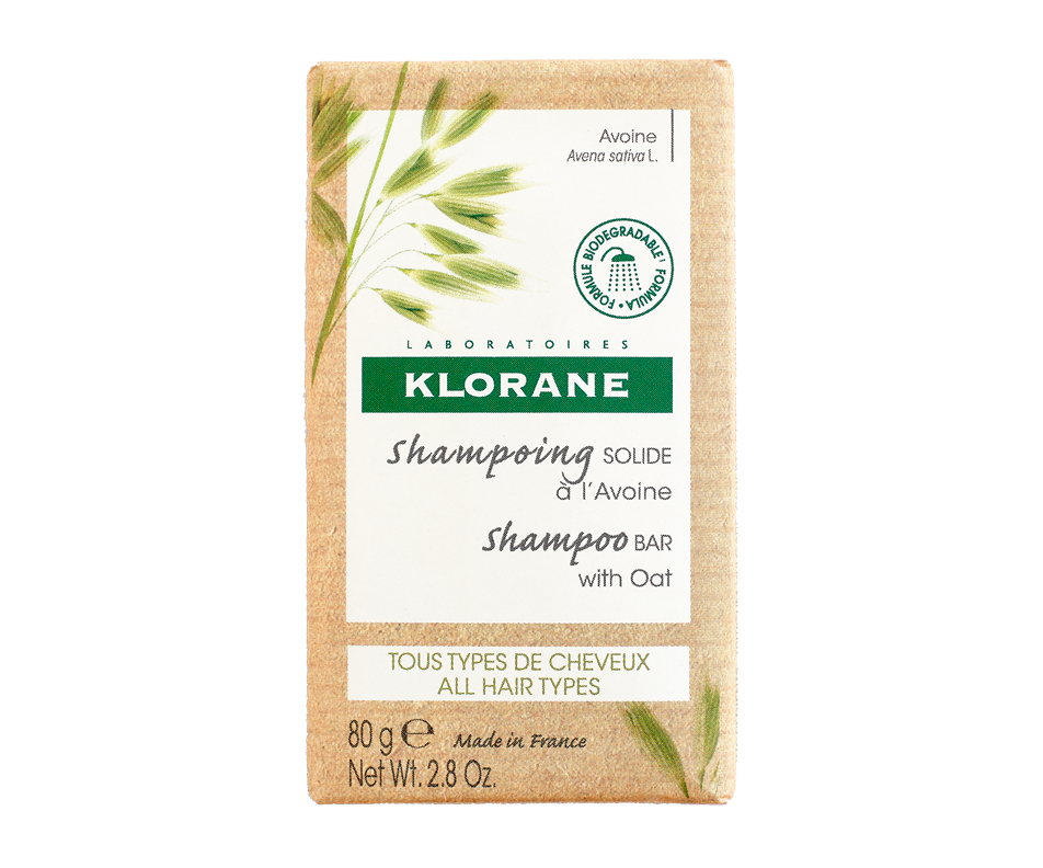 Shampoo Bar with Oat All Hair Types, 80 g Klorane Regular Jean Coutu