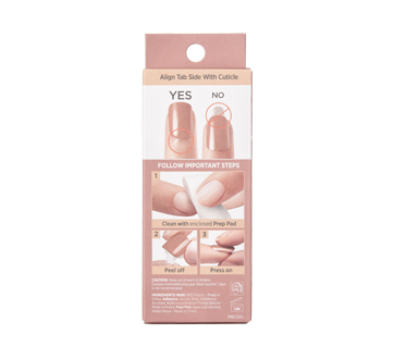 Image 4 of product Kiss - imPRESS Press-On Manicure Bare But Butter Short Nails, 1 unit, Effortless Finish