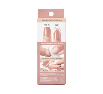 Image 4 of product Kiss - imPRESS Press-On Manicure Bare But Butter Short Nails, 1 unit, Simple Pleasure