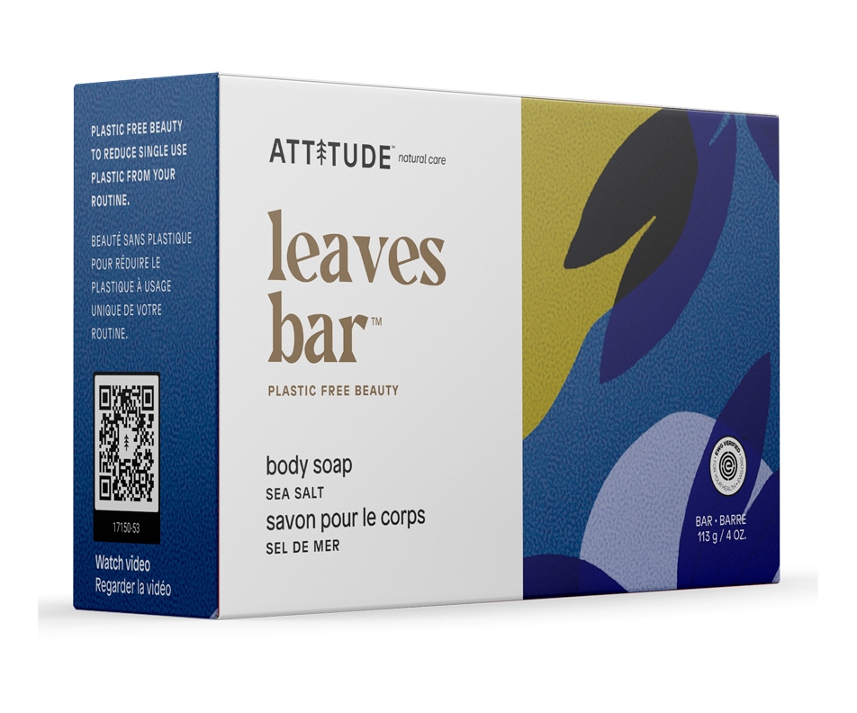 Body Soap, Sea Salt, 113 g Attitude Bar soaps Jean Coutu
