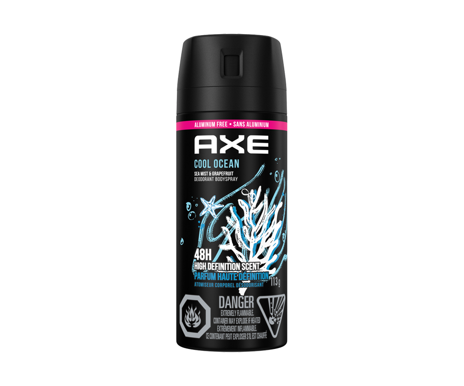 Cool Ocean Deodorant Body Spray, 113 g – Axe : Body deodorant | Jean Coutu