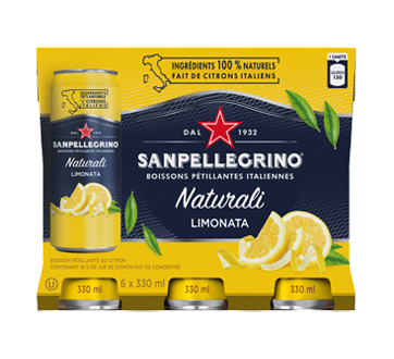 Image of product San Pellegrino - Naturali, 6 x 330 ml, Limonata
