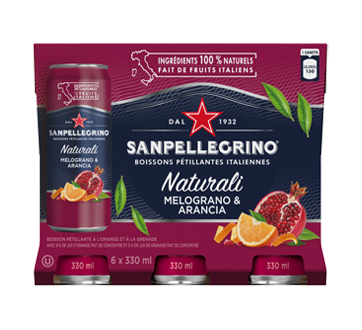 Image of product San Pellegrino - Naturali, 6 x 330 ml, Melograno & Arancia