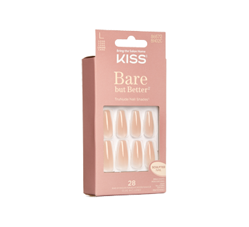 Image 2 of product Kiss - Bare But Butter Long Nails, 28 units, Nude Drama