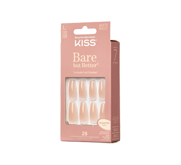 Image 4 of product Kiss - Bare But Butter Long Nails, 28 units, Nude Drama