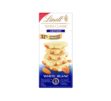 Lindt Swiss Classic Bar Grand White Almond, 150 g