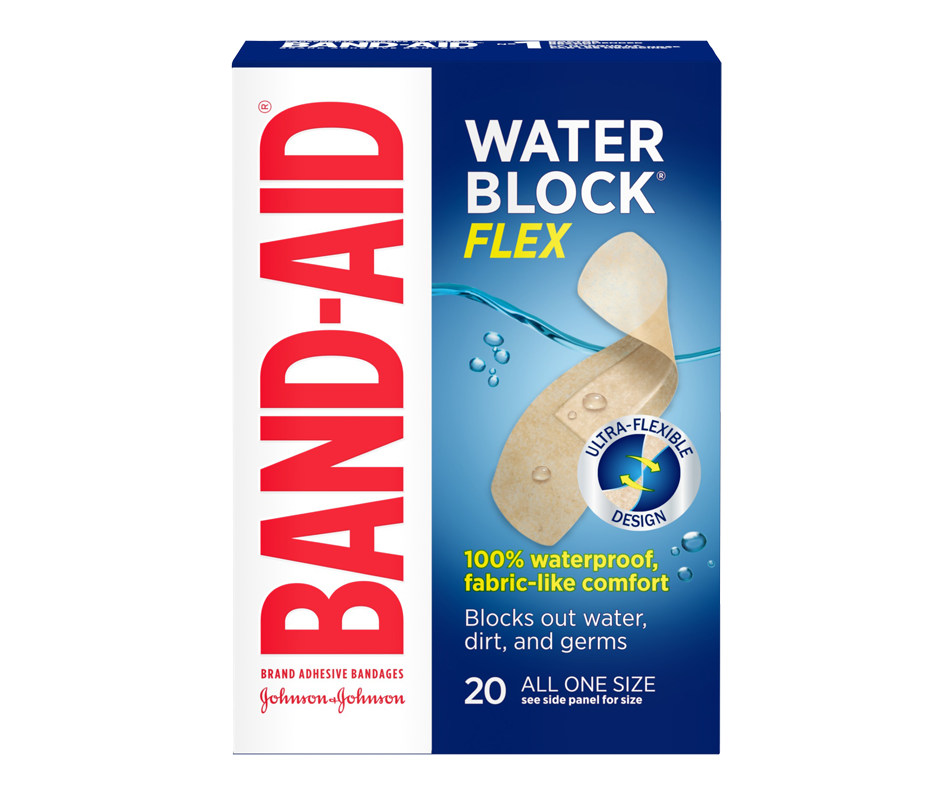 Water Block Flex Adhesive Bandages, 20 units BandAid Wellness