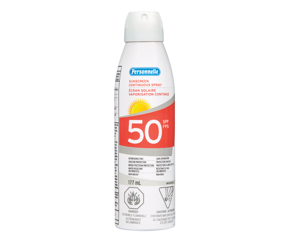 Sunscreen Continuous Spray SPF 50, 177 ml Personnelle Sunscreen