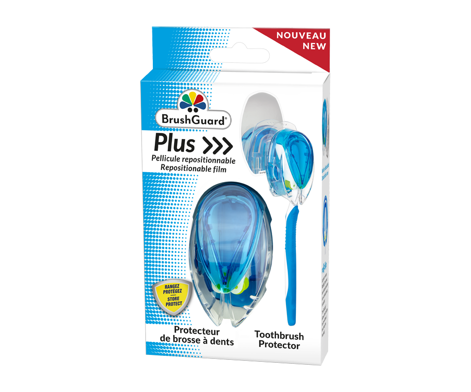 Toothbrush Protector With Stéri Zone Wall Mount, Ocean Blue, 1 unit