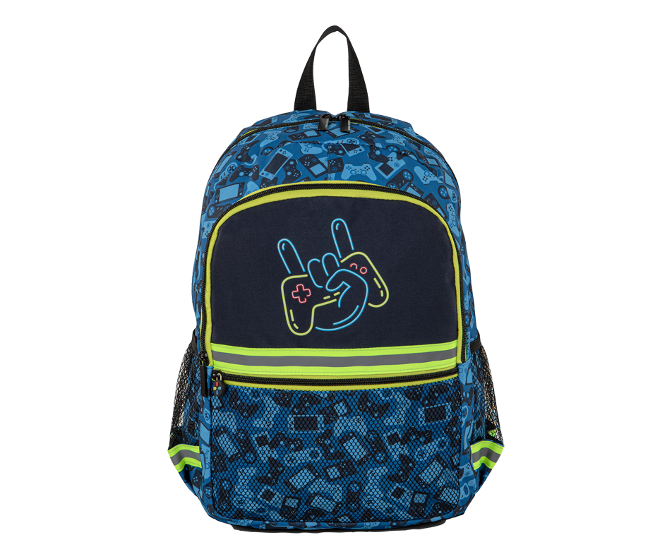 Gamer Back to School Backpack, 1 unit, Blue Bondstreet Backpack