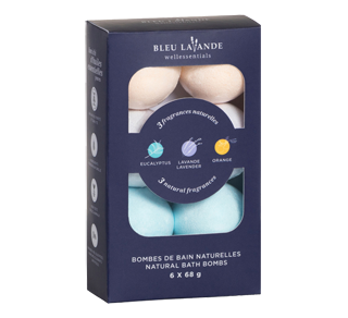 Natural Bath Bombs Set, 6 x 68 g
